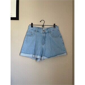 Free People We the Free Danni High Rise Short Size Small Light Wash Cuffed Roll